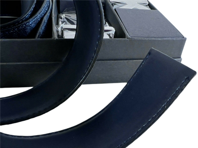 Shop Michael Kors Men's Leather 4 In 1 Belt Box Set In Admiral Blue/sv