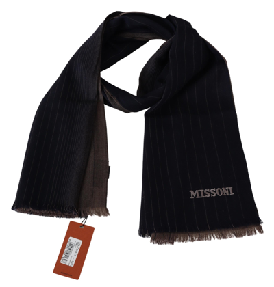 Shop Missoni Brown Wool Unisex Neck Wrap Men's Scarf