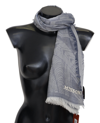 Shop Missoni Elegant Cashmere Fringed Scarf In Men's Gray