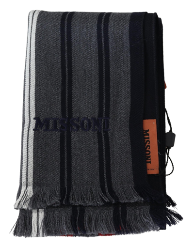 Shop Missoni Multicolor Wool Striped Unisex Neck Wrap Shawl Men's Scarf