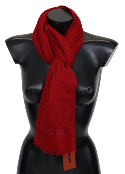 Shop Missoni Luxurious Cashmere Patterned Men's Scarf In Red