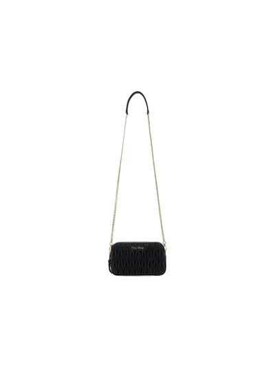Shop Miu Miu Women's Black Other Materials Shoulder Bag