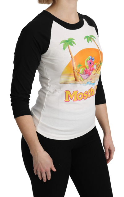 Shop Moschino Chic My Little Pony Crew Neck Cotton Women's Top In White