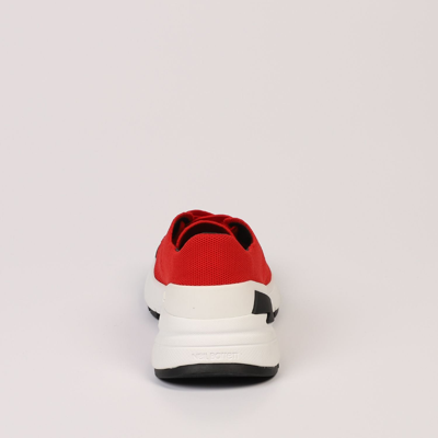 Shop Neil Barrett Red Textile And Leather Men's Sneaker