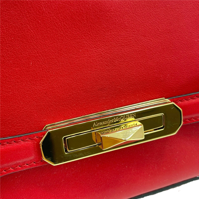 Shop Alexander Mcqueen New  Women's Myth Red Leather Crossbody Bag