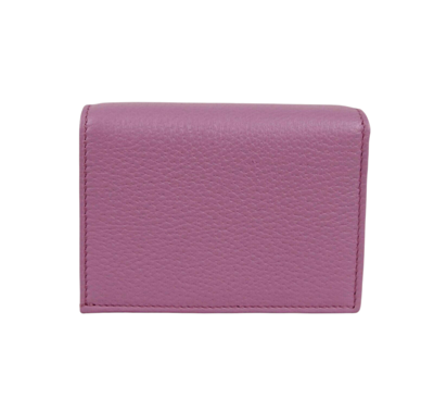 Gucci Marmont Women's Pink Leather Wallet W/crystal Double G In Pink