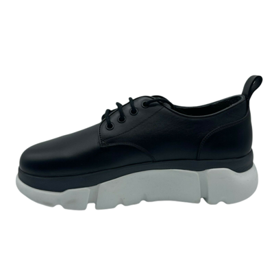 Shop Mcm New  Men's Black Leather Platform Sneaker Mex9ara72bk (eu 43 / Us 10)