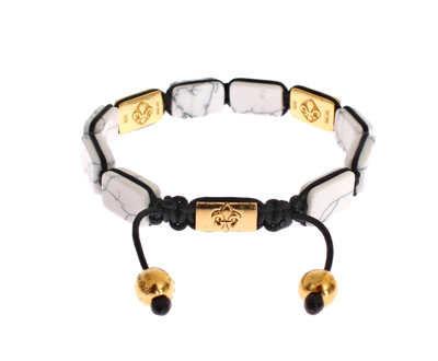 Shop Nialaya Cz Howlite Gold 925 Women's Bracelet In White