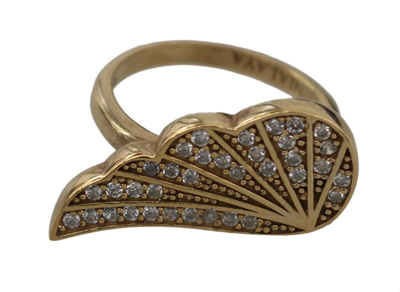 Shop Nialaya Elegant Gold-crystal Embellished Women's Ring
