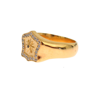 Shop Nialaya Elegant Men's Gold Plated Silver Men's Ring