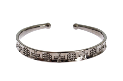 Shop Nialaya Gray Rhodium 925 Silver Bangle Women's Bracelet