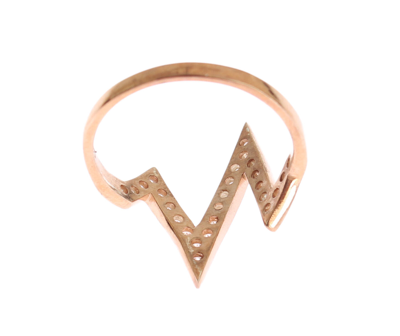 Shop Nialaya Pink Gold 925 Silver Womens Clear Ring