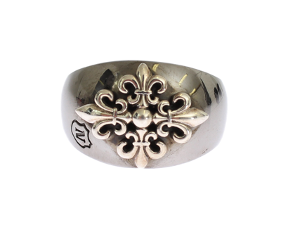 Shop Nialaya Silver Sterling Crest Rhodium 925 Men's Ring