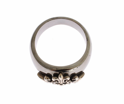 Shop Nialaya Silver Sterling Crest Rhodium 925 Men's Ring