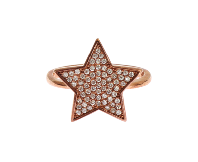 Shop Nialaya Dazzling Pink Gold Plated Sterling Silver Cz Women's Ring