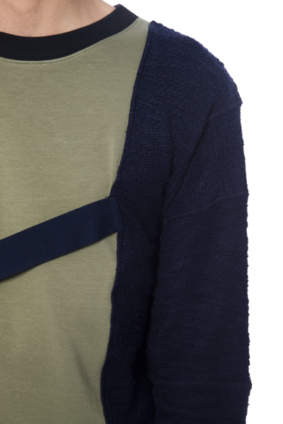 Shop Nicolo Tonetto Army Cotton Men's Sweater