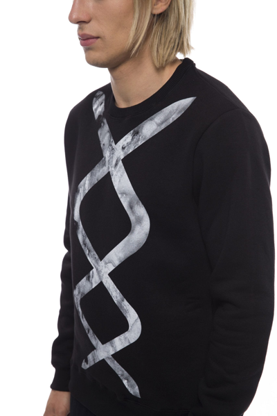 Shop Nicolo Tonetto Black/white Cotton Men's Sweater