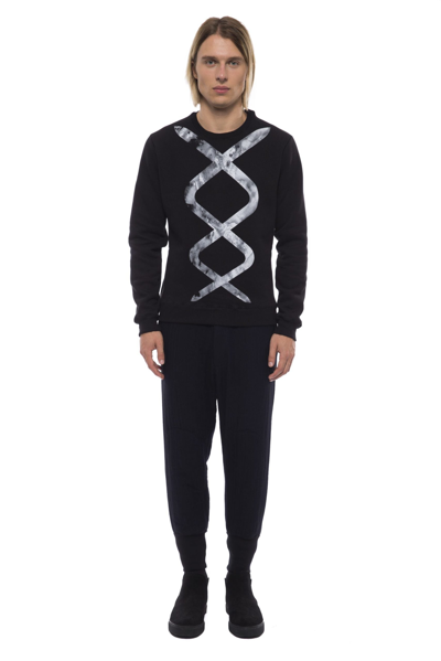 Shop Nicolo Tonetto Black/white Cotton Men's Sweater