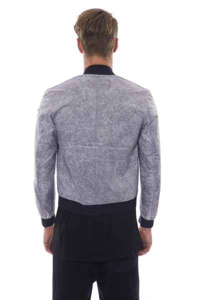 Shop Nicolo Tonetto Gray Polyester Men's Jacket