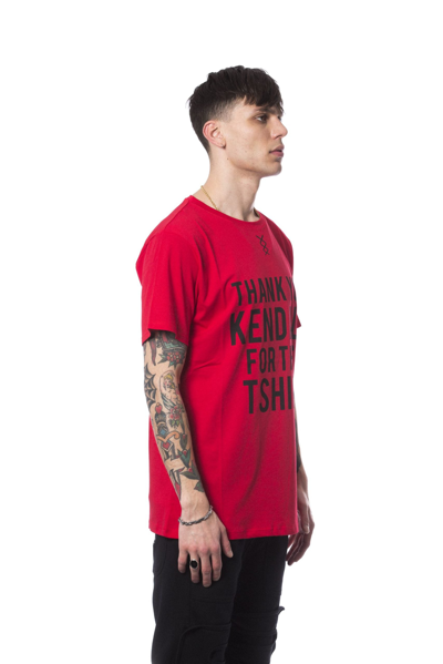 Shop Nicolo Tonetto Red Cotton Men's T-shirt