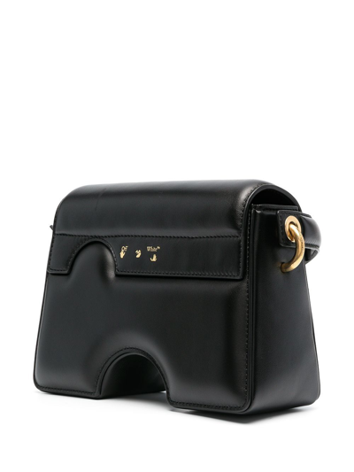 Shop Off-white Women's Black Leather Shoulder Bag