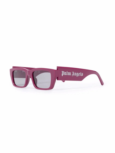 Shop Palm Angels Women's Burgundy Acetate Sunglasses