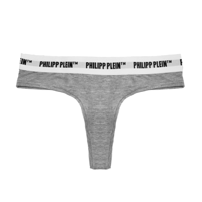 Shop Philipp Plein Philippe Model Gray Cotton Women's Underwear