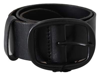 Shop Plein Sud Elegant Black Leather Waist Women's Belt