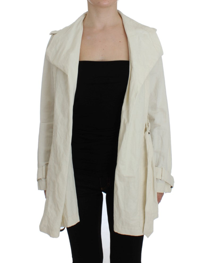 Shop Plein Sud White Trench Coat Women's Jacket