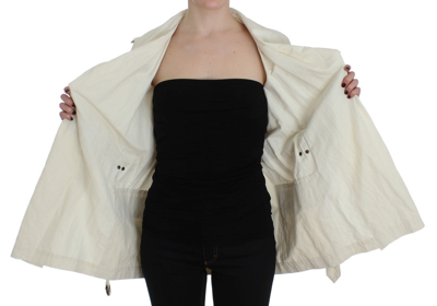 Shop Plein Sud White Trench Coat Women's Jacket