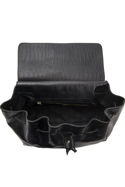 Shop Pompei Donatella Black Leather Women's Handbag