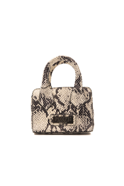 Shop Pompei Donatella Grey Leather Women's Handbag