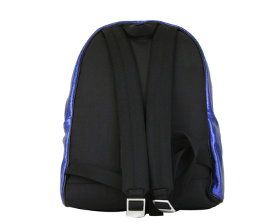 Shop Saint Laurent Unisex Blue Shining Leather Hunting Backpack 435988 4509