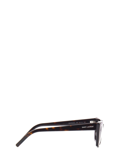 Shop Saint Laurent Women's Brown Acetate Sunglasses