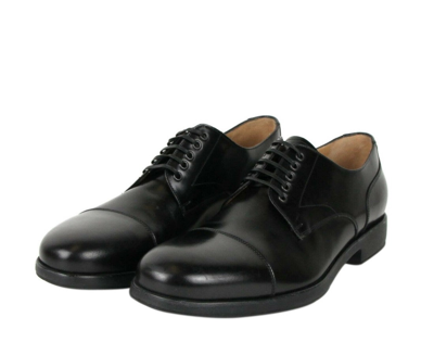 Shop Ferragamo Salvatore  Larry Black Leather Oxford Dress Shoes