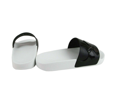 Shop Ferragamo Salvatore  Men's Dante Black / White Rubber Slide Sandal