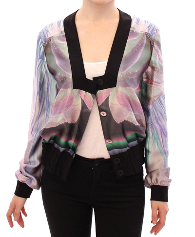 Shop Sergei Grinko Multicolor Silk Blouse Women's Jacket