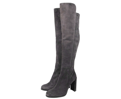 Stuart Weitzman Womens Alljill Anthracite Suede Over The Knee Boot In Anthracite