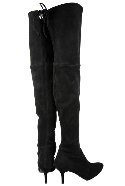 Stuart Weitzman Tiemodel Over The Knee Stretch Boot In Black