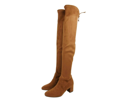 Shop Stuart Weitzman Women's Genna Coffee Brown Suede Over The Knee Boot