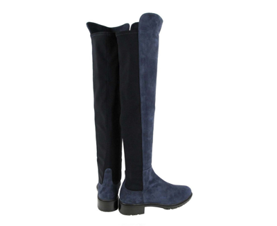 Shop Stuart Weitzman Women's Nice Blue Suede Knee High Boot (8 M)
