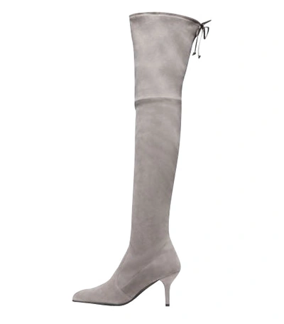 Stuart Weitzman Women's Solid Tiemodel Taupe Suede Over-the-knee Boot |  ModeSens