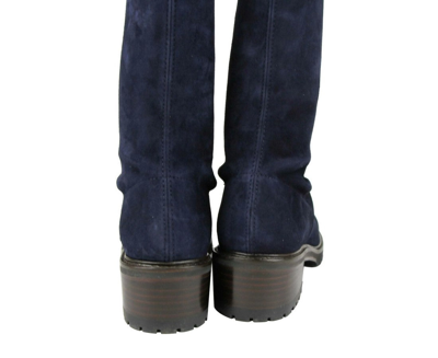 Stuart Weitzman Over-the-knee Boots With Luxurious Suede Finish And Elegant Design In Nice Blue