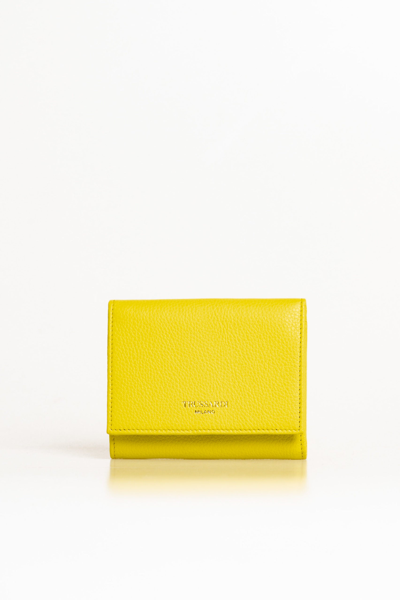 Shop Trussardi Yellow Leather Women's Wallet