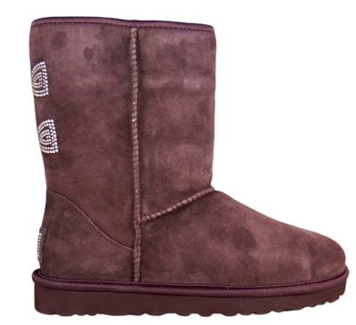 Ugg Classic Short Swarovsdi Bow Port Boots In Port-red ModeSens