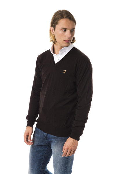 Shop Uominitaliani Brown Merino Wool Men's Sweater