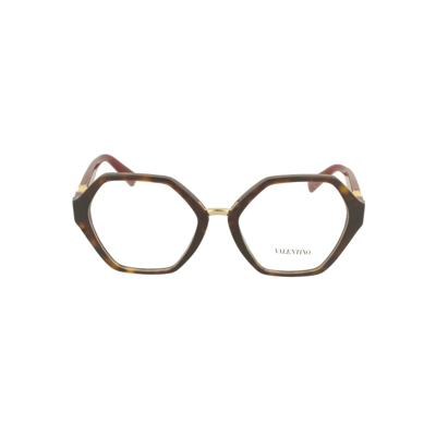 Shop Valentino Women's Brown Acetate Glasses