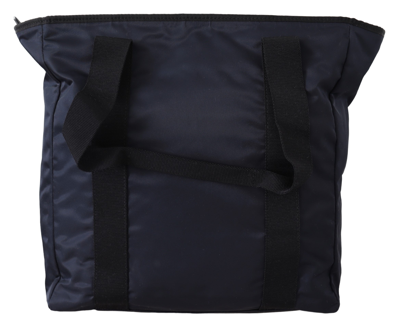 Shop Versace Blue Nylon Tote Men's Bag