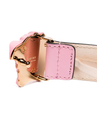 Shop Versace Women's Pink Leather Belt