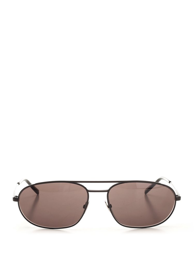 Shop Saint Laurent Eyewear Sl 561 Aviator Sunglasses In Black